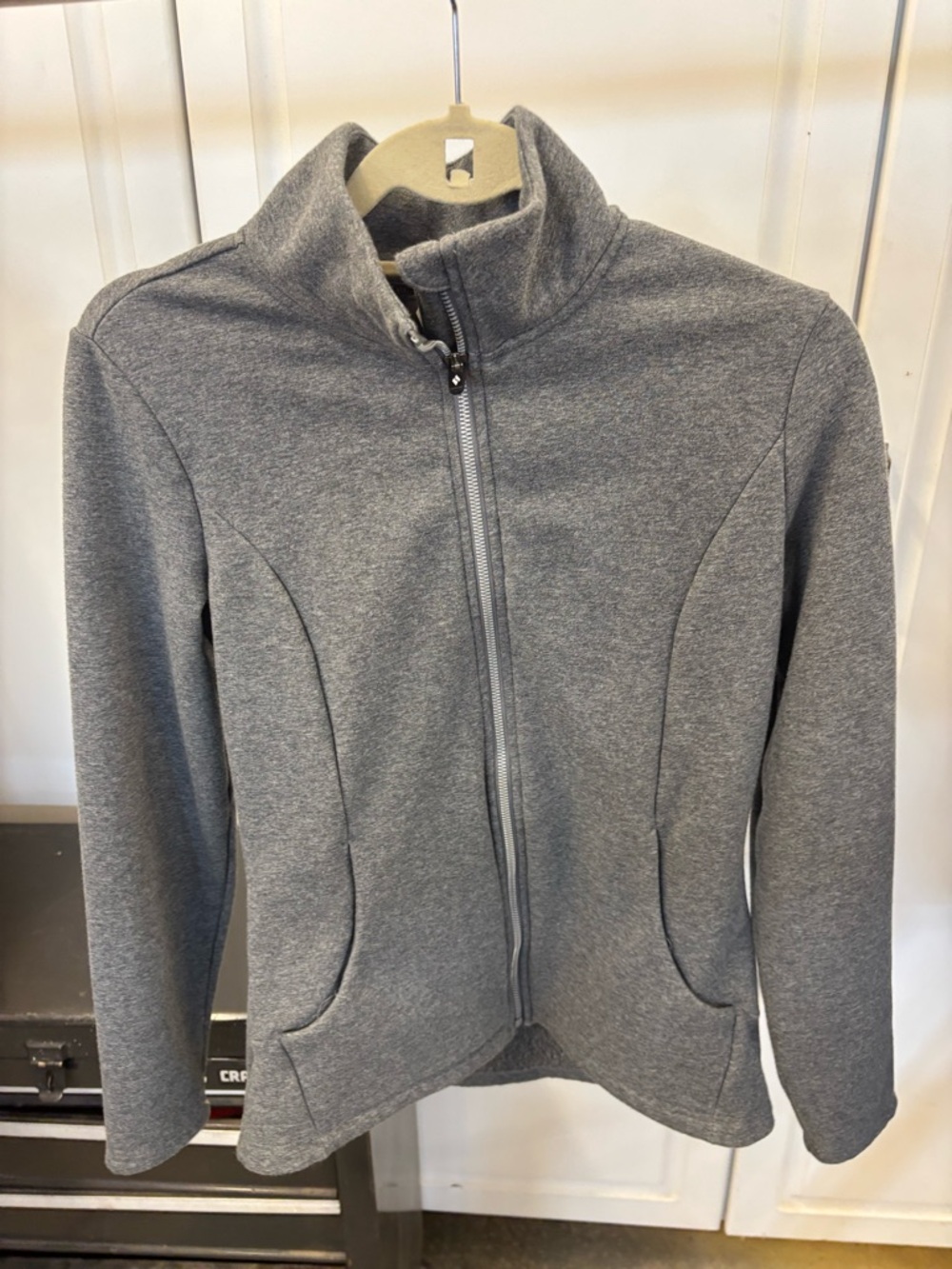 Skechers Gray Full-Zip Fleece Bomber Jacket